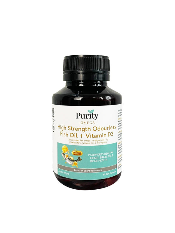 Purity Omega  - High Strength Odourless Fish Oil + Vitamin D3