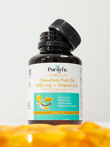 Kesehatan Jantung: Purity Omega - High Strength Odourless Fish Oil + Vitamin D3